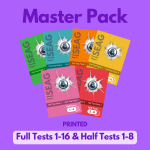 Printed – Master Pack (Full Test Papers 1-16 & Half Test Papers 1-8) With Answers & Worked Solutions