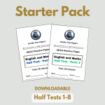 DOWNLOADABLE – Starter Pack (Half Test Papers 1-8) With Answers & Worked Solutions