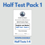 DOWNLOADABLE – Half Test Pack 1 (Half Test Papers 1-4) With Answers & Worked Solutions