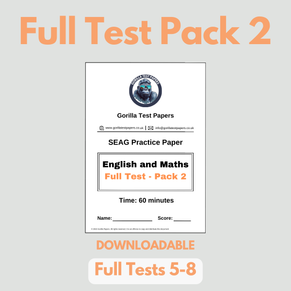 DOWNLOADABLE - Full Test Pack 2 (Full Test Papers 5-8) With Answers & Worked Solutions