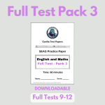 DOWNLOADABLE – Full Test Pack 3 (Full Test Papers 9-12) With Answers & Worked Solutions
