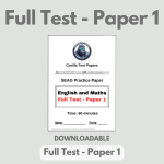 DOWNLOADABLE – Full Test 1 – Paper, Answers, Worked Solutions and Answer Sheet