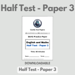 DOWNLOADABLE – Half Test 3 – Paper, Answers, Worked Solutions and Answer Sheet