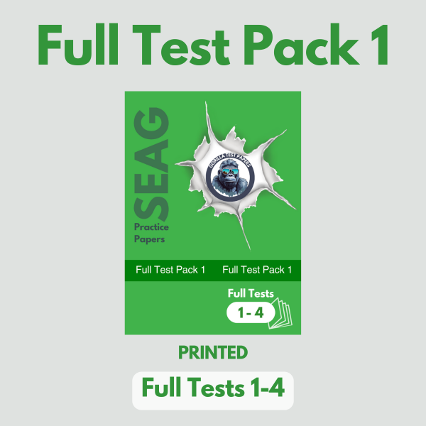 PRINTED - Full Test Pack 1 (Full Test Papers 1-4) With Answers & Worked Solutions