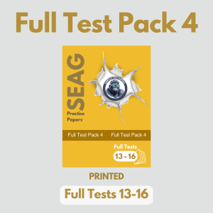 PRINTED - Full Test Pack 4 (Full Test Papers 13-16) With Answers & Worked Solutions